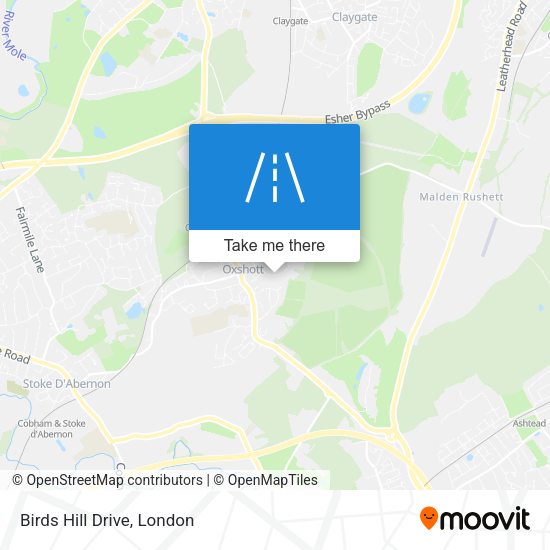 Birds Hill Drive map