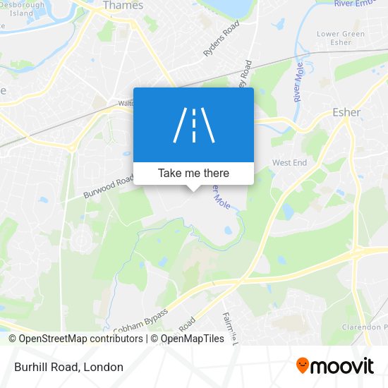 Burhill Road map