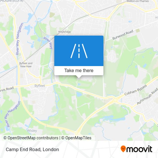 Camp End Road map