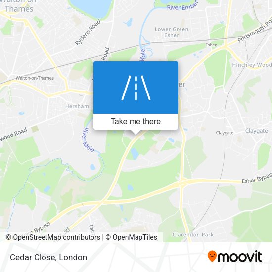 Cedar Close map