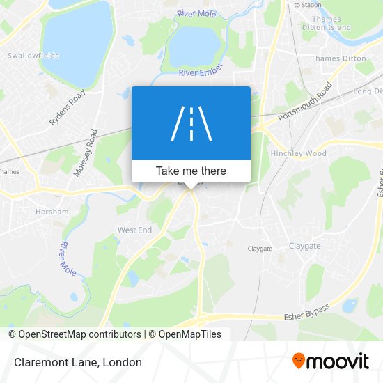 Claremont Lane map