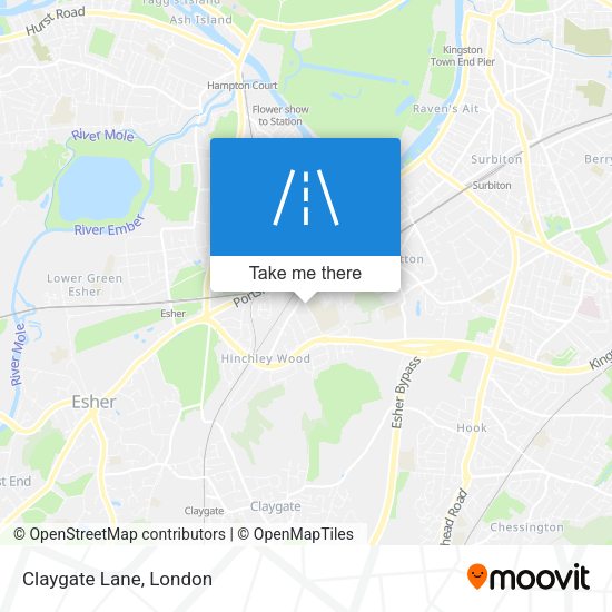 Claygate Lane map