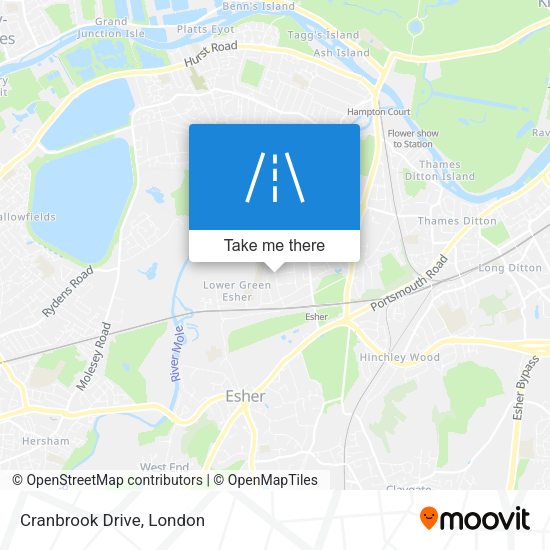 Cranbrook Drive map
