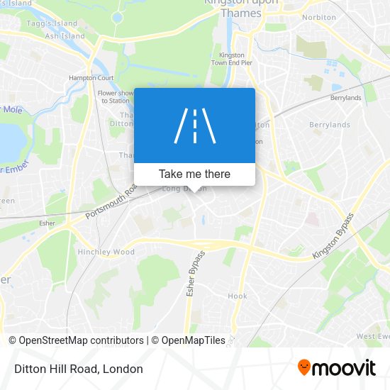 Ditton Hill Road map