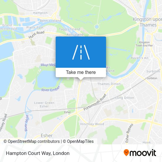 Hampton Court Way map