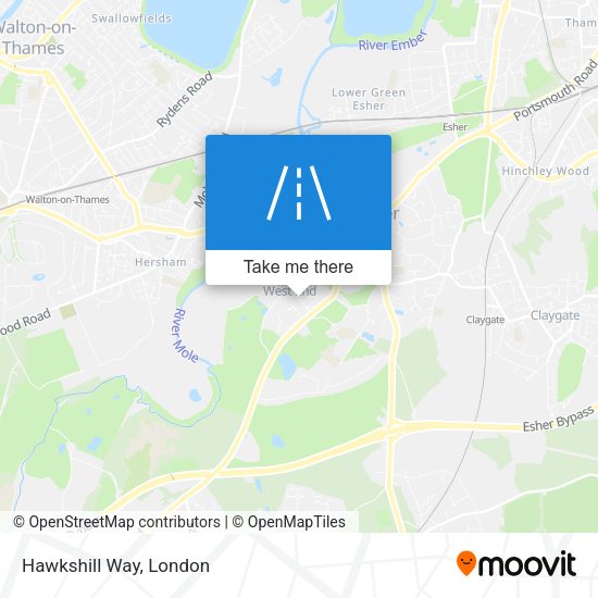 Hawkshill Way map