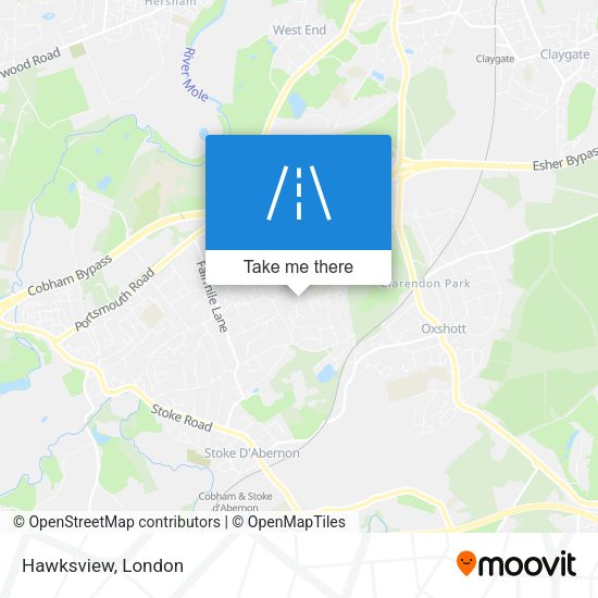 Hawksview map