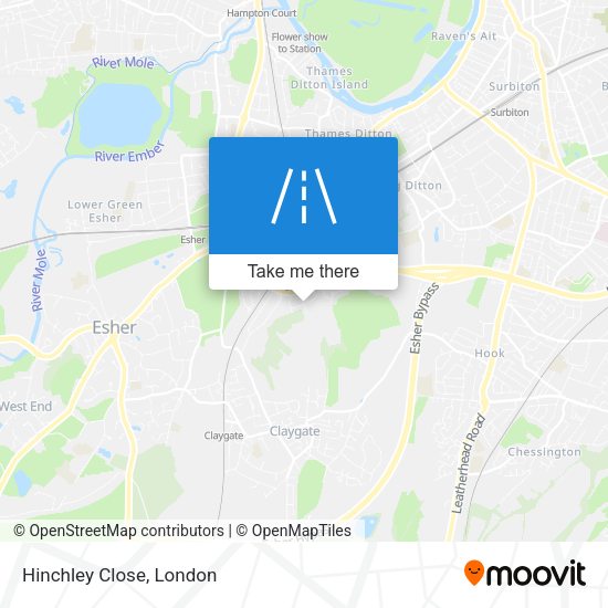 Hinchley Close map