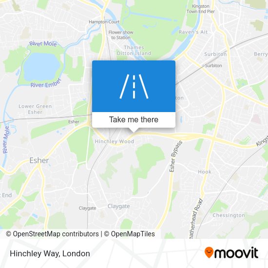 Hinchley Way map