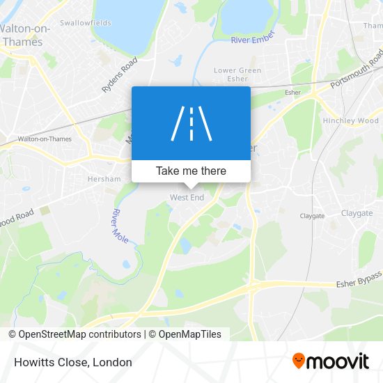 Howitts Close map