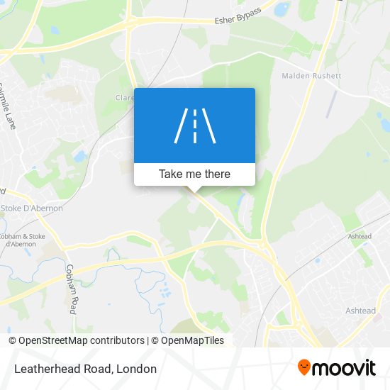 Leatherhead Road map