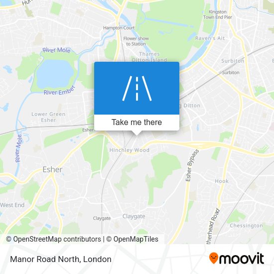 Manor Road North map