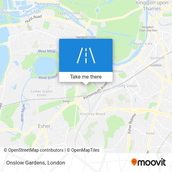 Onslow Gardens map