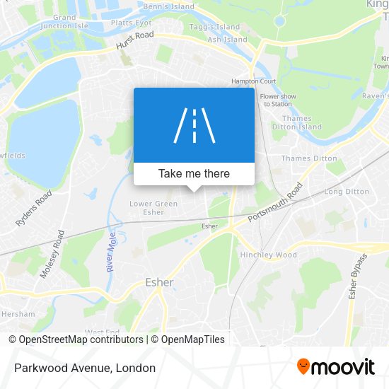 Parkwood Avenue map