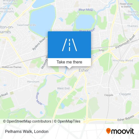 Pelhams Walk map