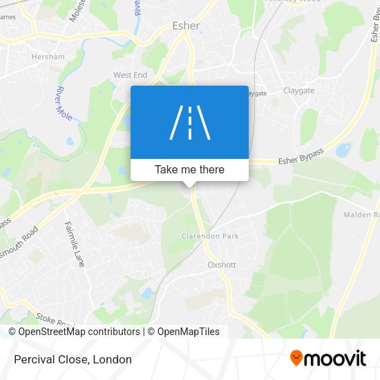Percival Close map