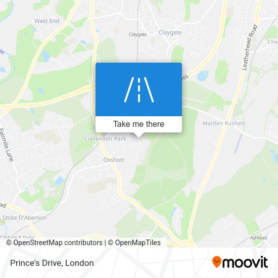 Prince's Drive map