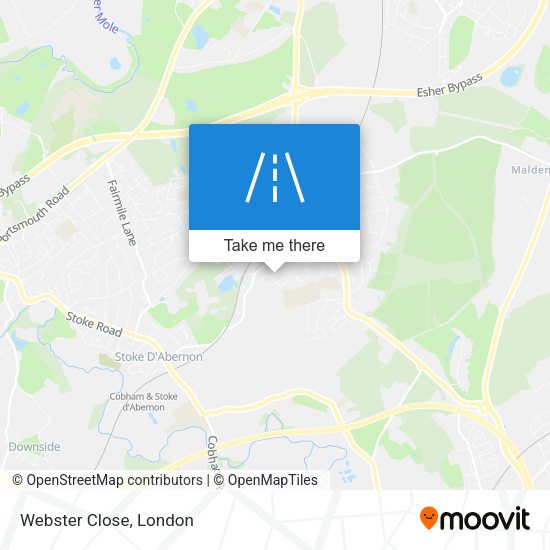 Webster Close map