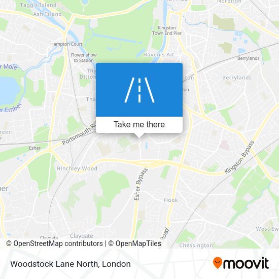 Woodstock Lane North map