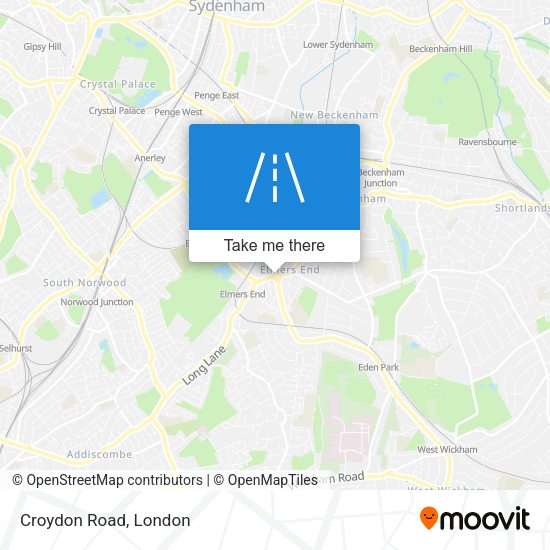 Croydon Road map