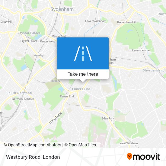 Westbury Road map