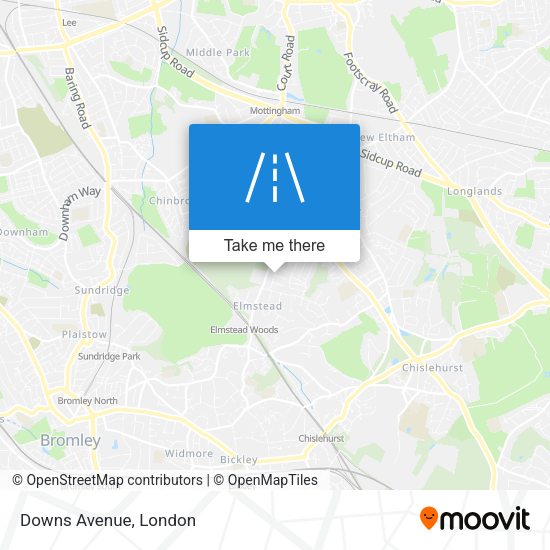 Downs Avenue map