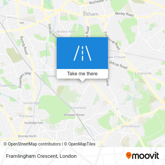 Framlingham Crescent map