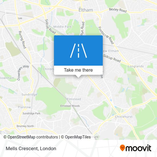 Mells Crescent map