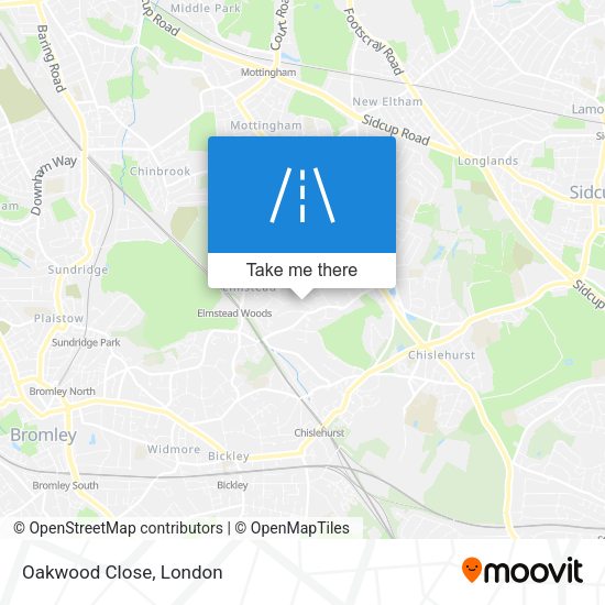 Oakwood Close map