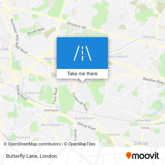Butterfly Lane map