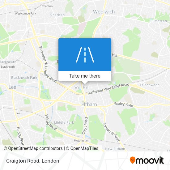 Craigton Road map