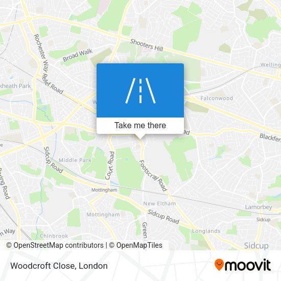 Woodcroft Close map