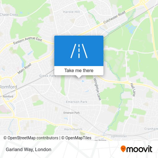 Garland Way map