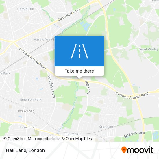 Hall Lane map
