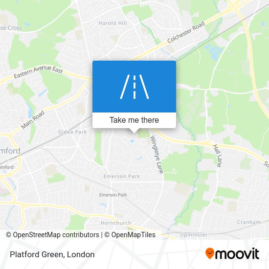 Platford Green map