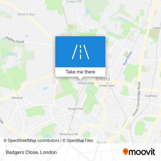 Badgers Close map