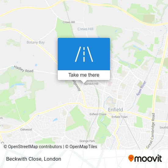 Beckwith Close map