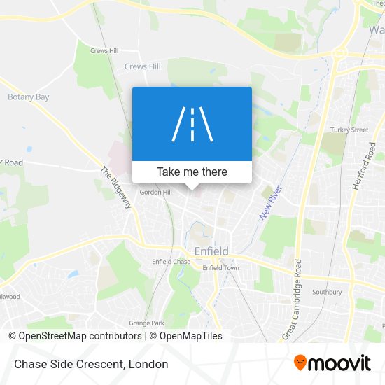 Chase Side Crescent map