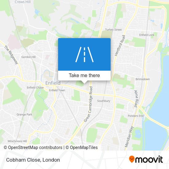 Cobham Close map