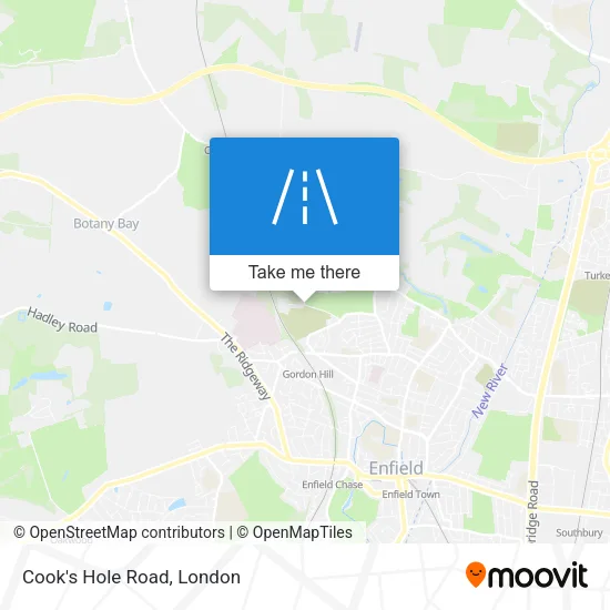Cook's Hole Road map