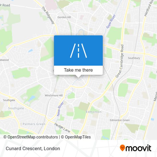 Cunard Crescent map