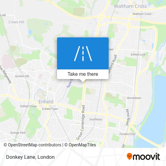 Donkey Lane map