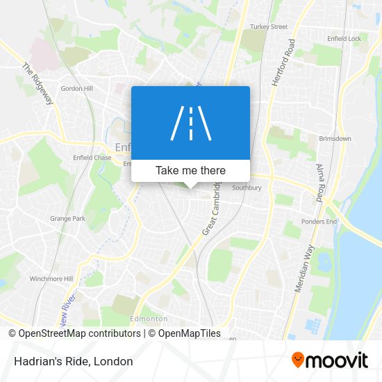 Hadrian's Ride map