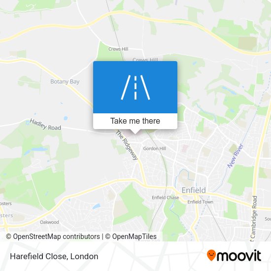 Harefield Close map