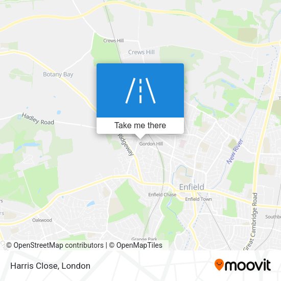 Harris Close map
