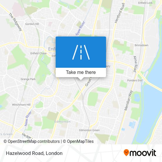 Hazelwood Road map