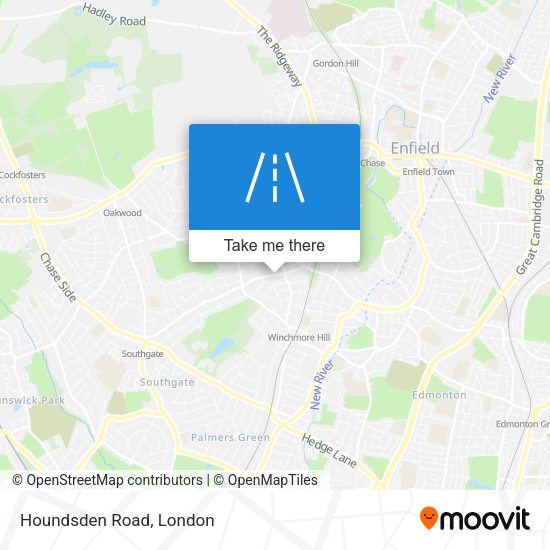 Houndsden Road map