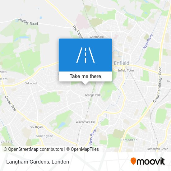 Langham Gardens map