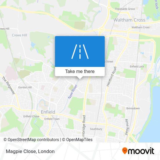 Magpie Close map