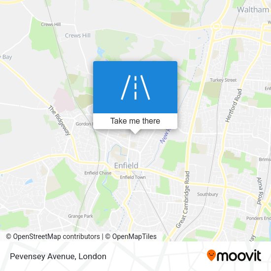 Pevensey Avenue map